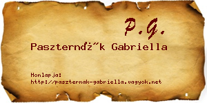 Paszternák Gabriella névjegykártya